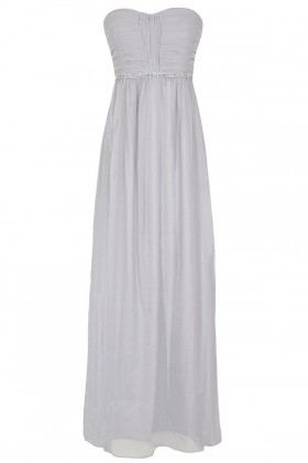 Glimmer and Shimmer Embellished Maxi Dress in Grey